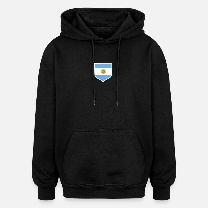 Argentine Cadeau Argentine Drapeau argentin - Sweat à capuche oversize unisexe - noir