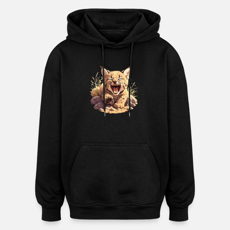 Bobcats Rotluchse Rotluchs Luchs - Oversized Unisex Hoodie - Schwarz