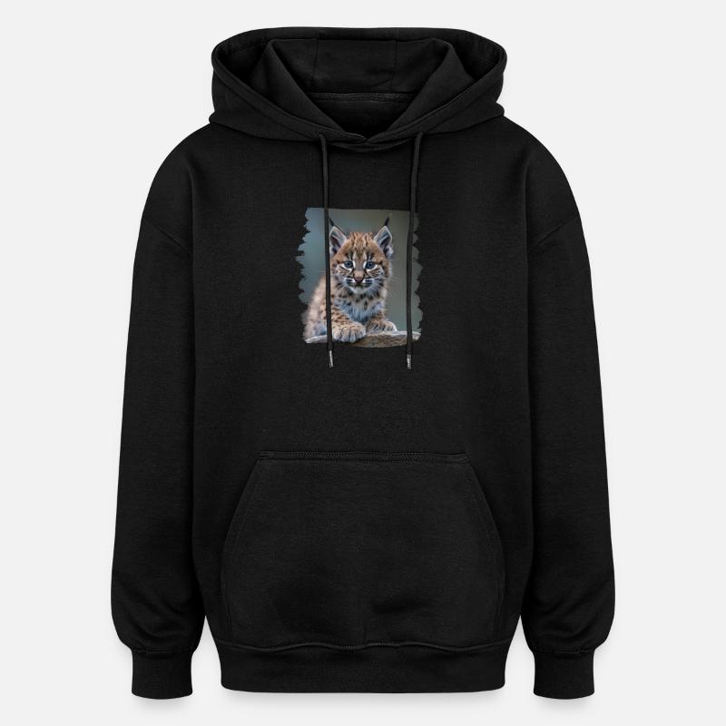 Bobcats Rotluchse Rotluchs Luchs - Oversized Unisex Hoodie - Schwarz