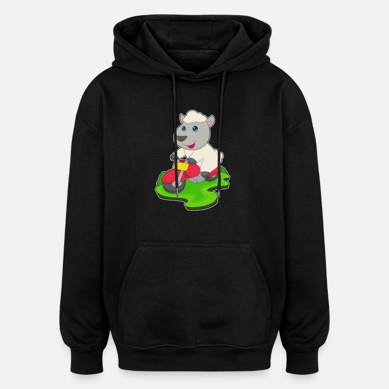 Sheep Scooter - Sweat à capuche oversize unisexe - noir