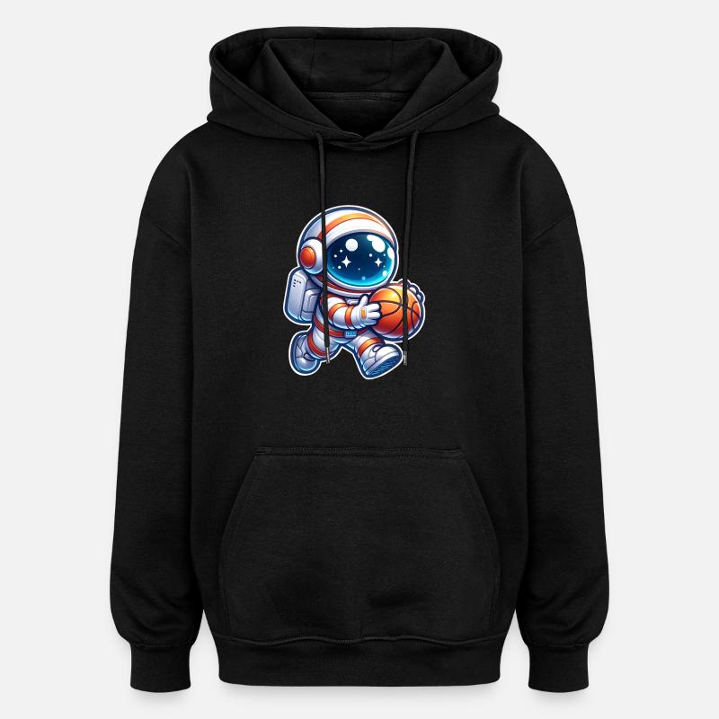 Basketboll astronaut - Oversized luvtröja unisex - svart