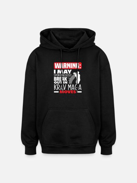 Krav Maga Protection Fighter - Oversized Unisex Hoodie - black