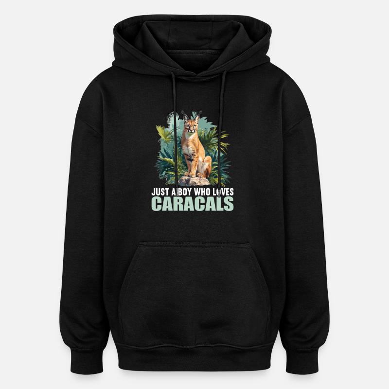 Caracal Karakale Karakal - Sweat à capuche oversize unisexe - noir