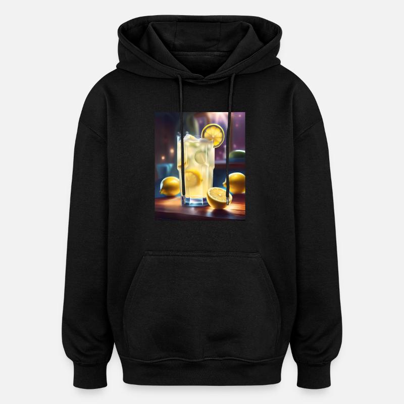 Jus de citron aigre - Sweat à capuche oversize unisexe - noir