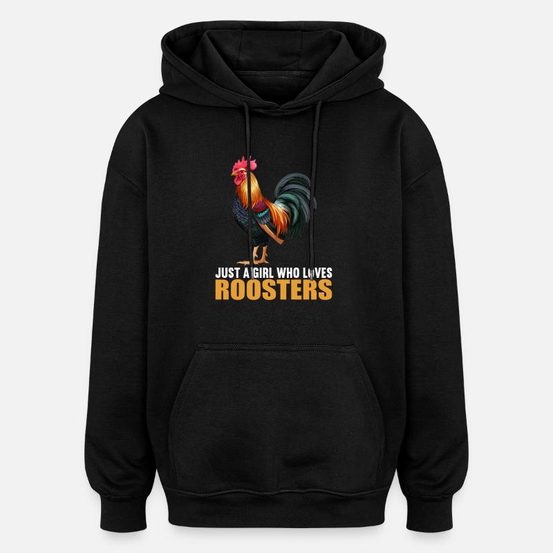 Rooster Hähne Hahn - Oversized Unisex Hoodie - Schwarz