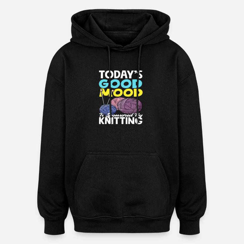 Stricken - Oversized Unisex Hoodie - Schwarz