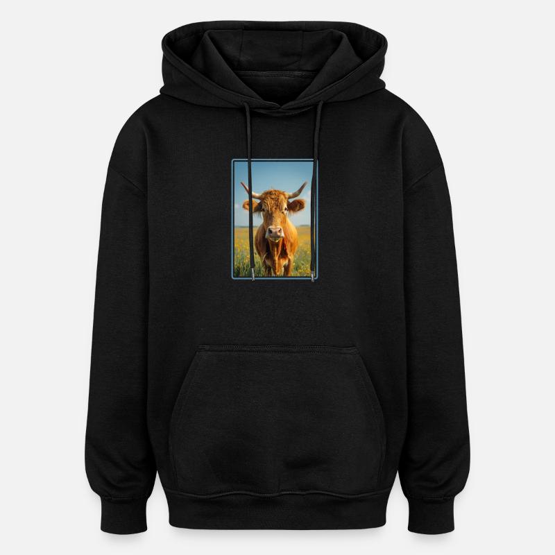 Cows Cow - Oversized Unisex Hoodie - black
