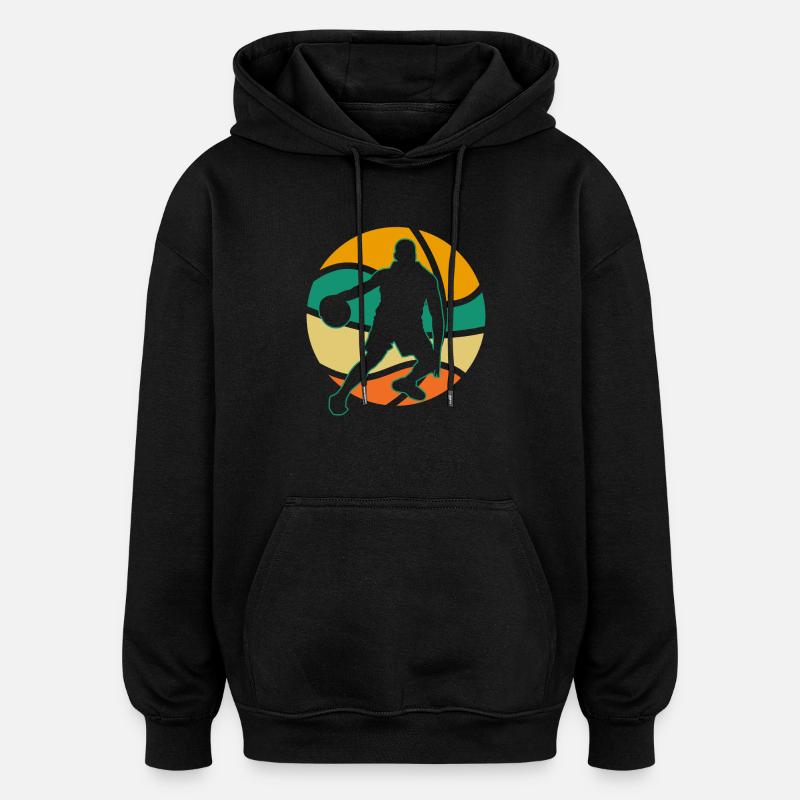 Basket-ball Joueurs de basket-ball - Sweat à capuche oversize unisexe - noir