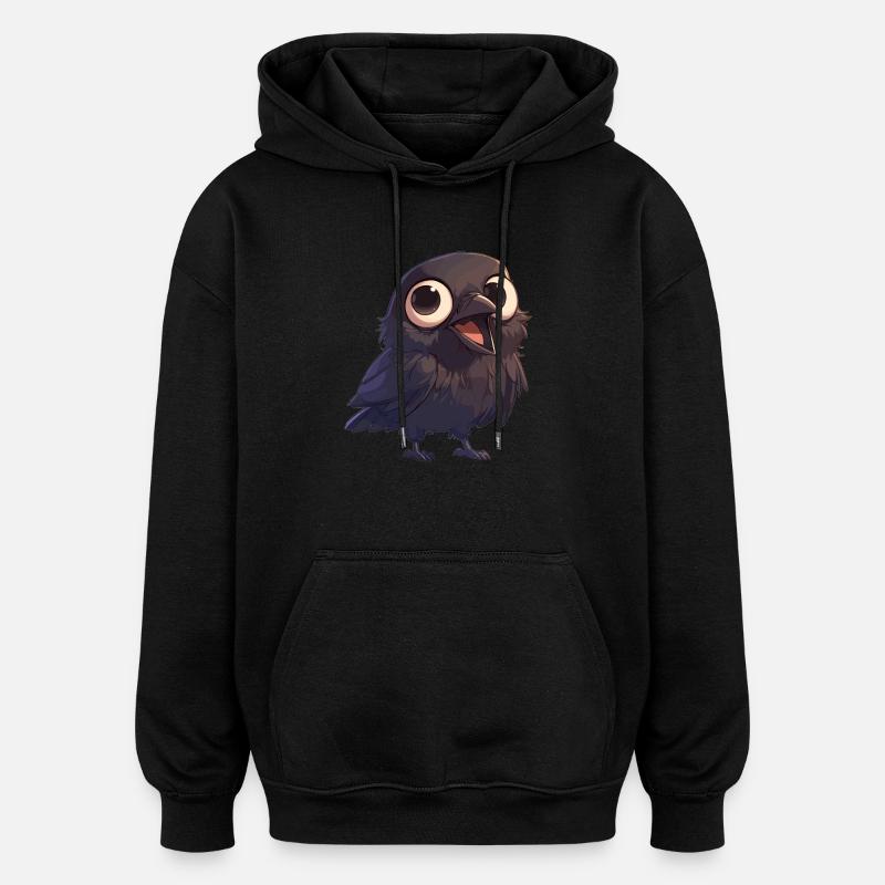Crows Crow - Oversized Unisex Hoodie - black