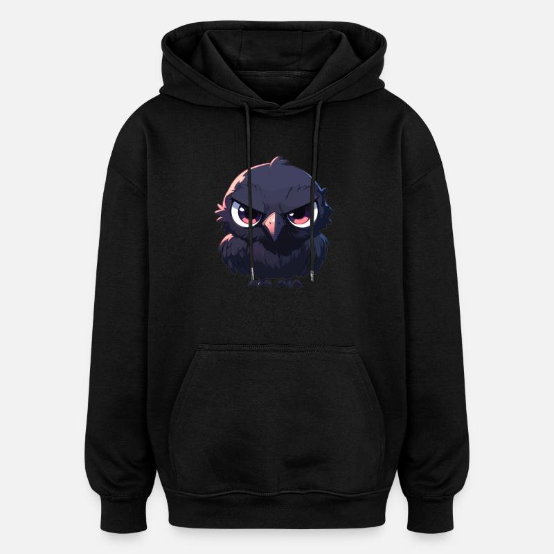 Crows Crow - Oversized Unisex Hoodie - black