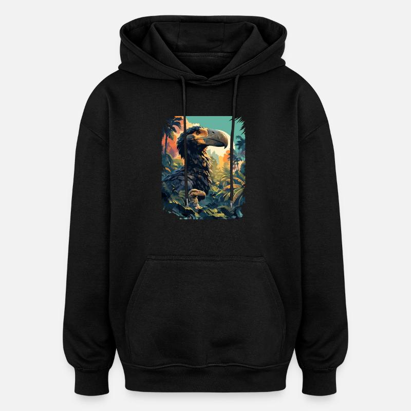 Dodos Dodo - Sweat à capuche oversize unisexe - noir