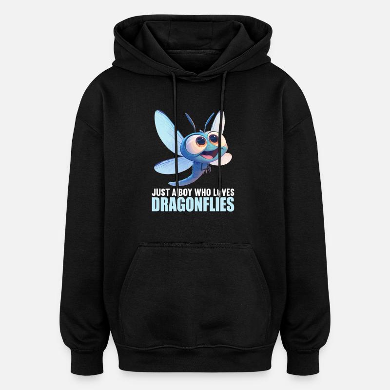 Libellen Libelle - Oversized Unisex Hoodie - Schwarz
