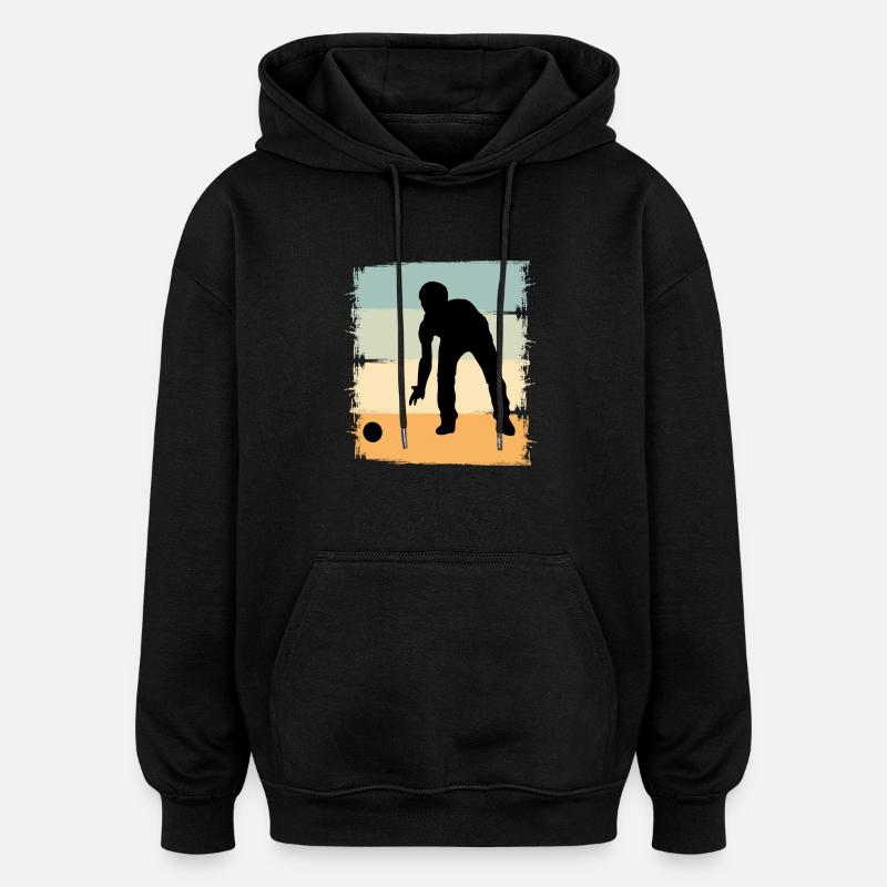 Boule Boccia Joueur de Boule - Sweat à capuche oversize unisexe - noir