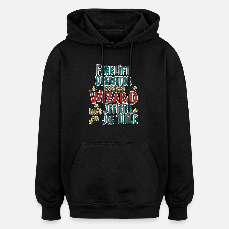 Assistant de cariste - Sweat à capuche oversize unisexe - noir