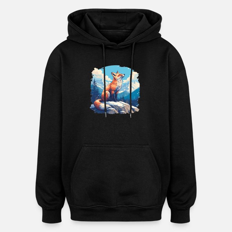 Renards Renard - Sweat à capuche oversize unisexe - noir