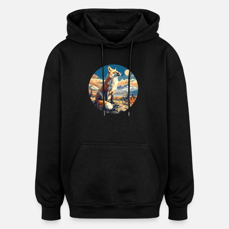 Renards Renard - Sweat à capuche oversize unisexe - noir