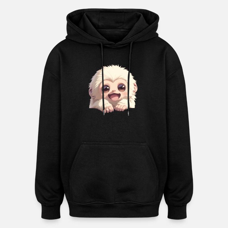 Gibbons Gibbon - Sweat à capuche oversize unisexe - noir