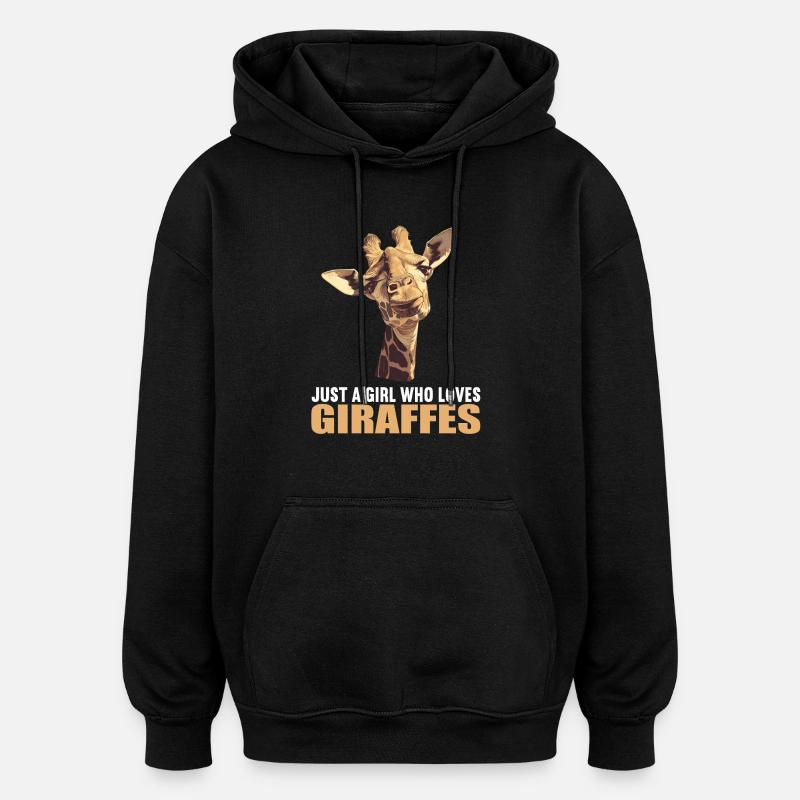 Giraffes Giraffe - Oversized Unisex Hoodie - black