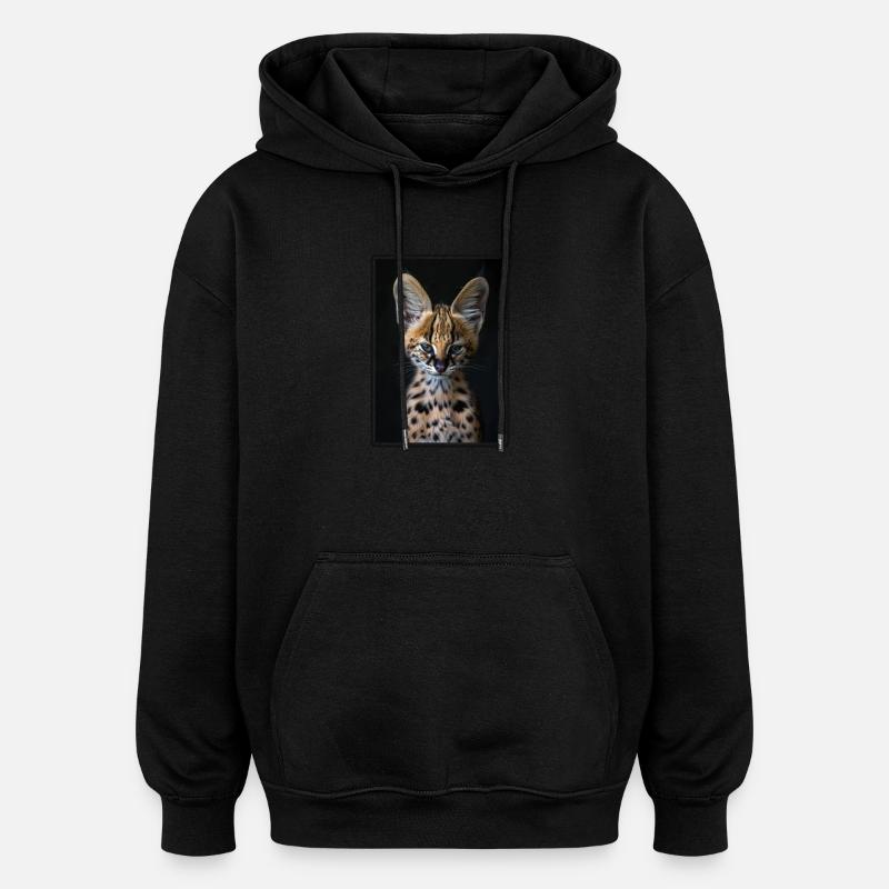 Servale Serval - Sweat à capuche oversize unisexe - noir