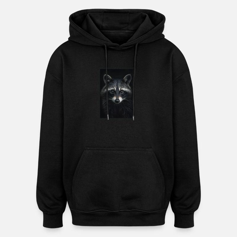 Waschbären Waschbär - Oversized Unisex Hoodie - Schwarz