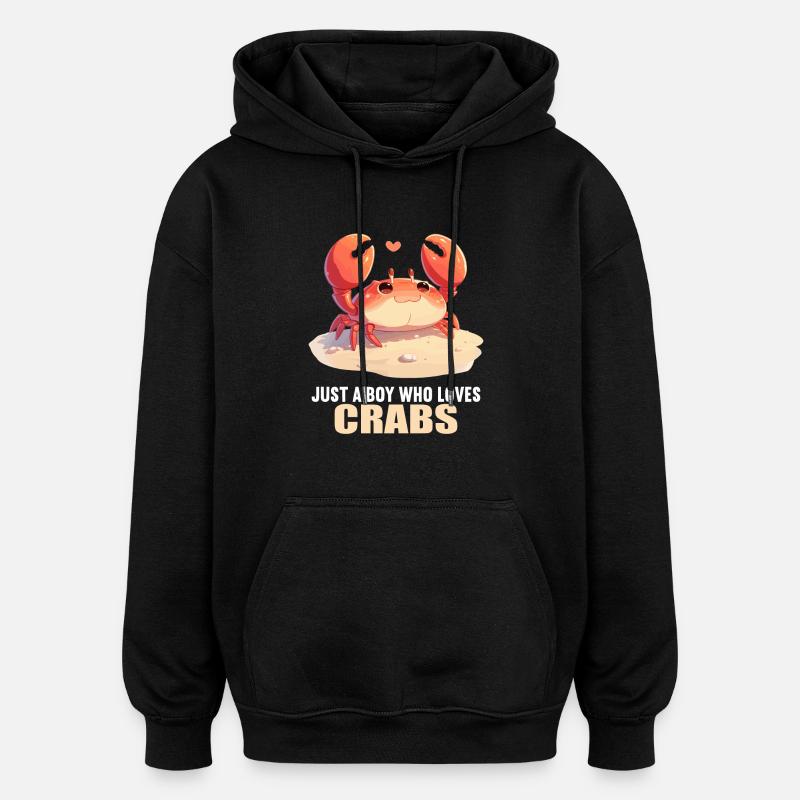 Crab Crab - Oversized Unisex Hoodie - black