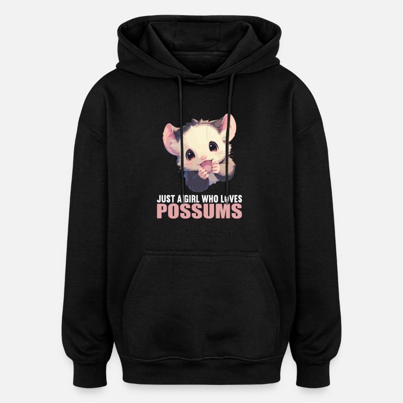 Opossum Opossums - Sweat à capuche oversize unisexe - noir