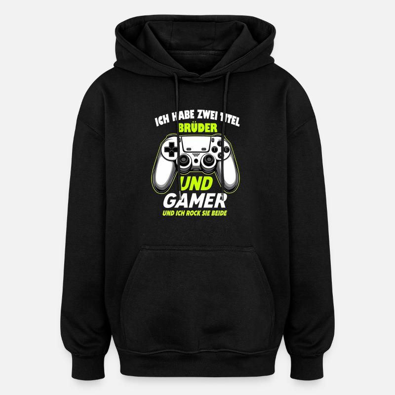 Gaming Kinder: Junge Zocken - Oversized Unisex Hoodie - Schwarz