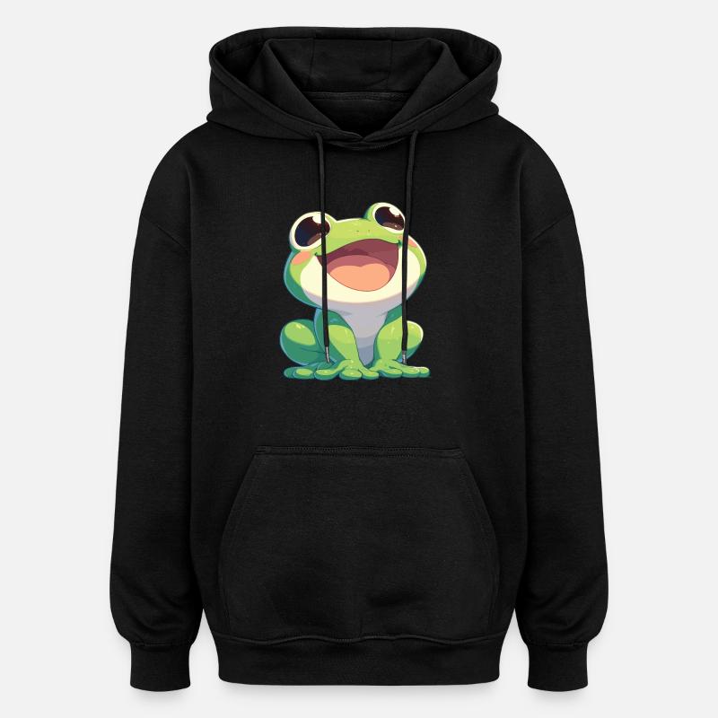 Frog Frogs - Oversized Unisex Hoodie - black