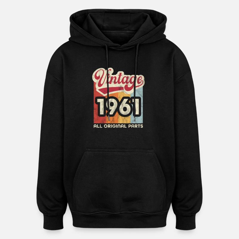 Millésime 1961 - Sweat à capuche oversize unisexe - noir