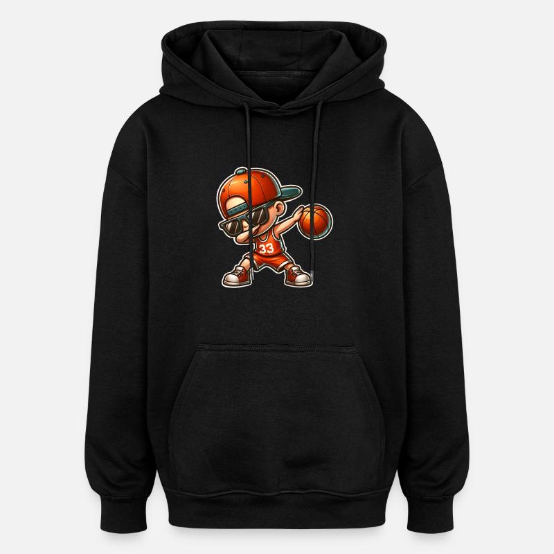 Basket-ball Joueurs de basket-ball - Sweat à capuche oversize unisexe - noir
