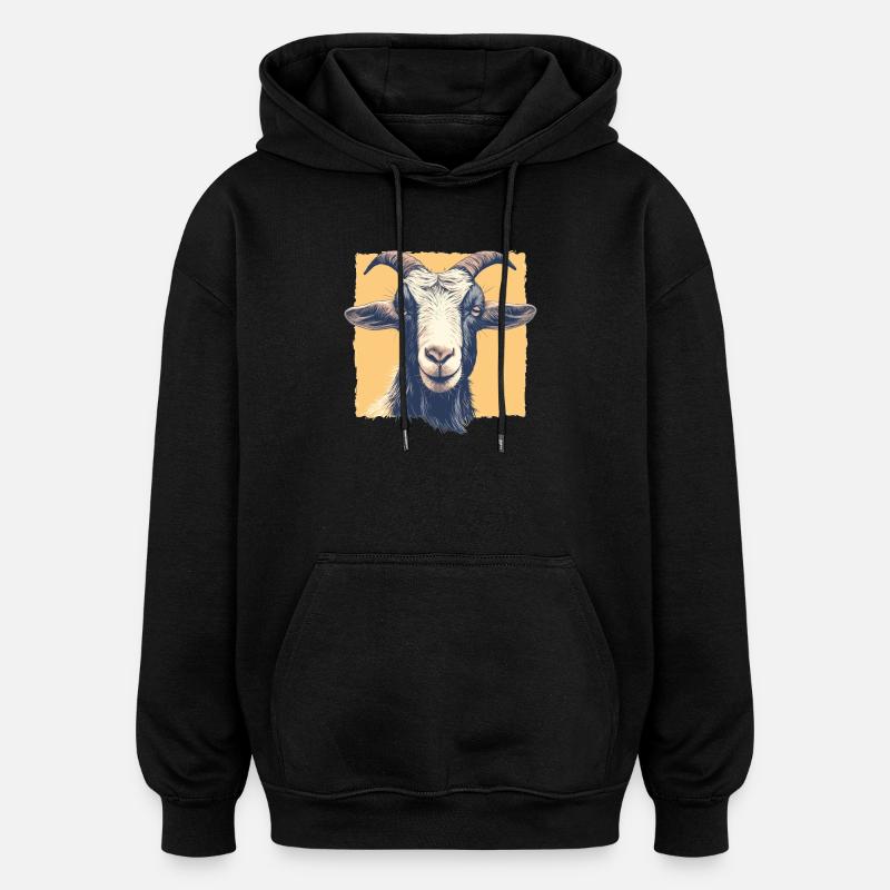 Ziegen Ziege - Oversized Unisex Hoodie - Schwarz