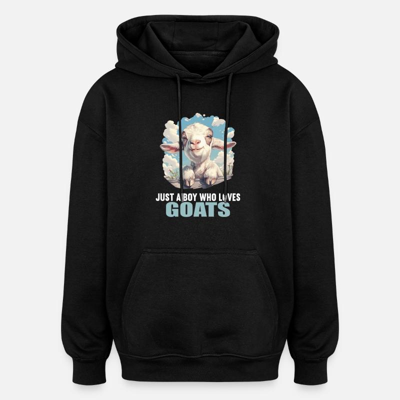 Chèvres chèvre - Sweat à capuche oversize unisexe - noir