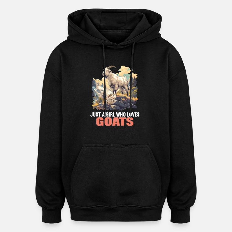 Chèvres chèvre - Sweat à capuche oversize unisexe - noir