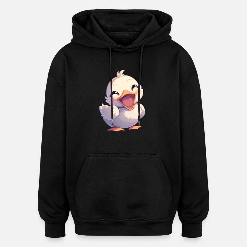 Gänse Gans - Oversized Unisex Hoodie - Schwarz