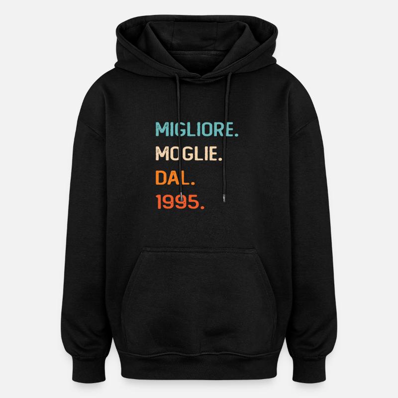 Épouse depuis 1995 - Sweat à capuche oversize unisexe - noir