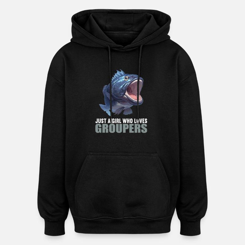 groupers grouper - Oversized Unisex Hoodie - black