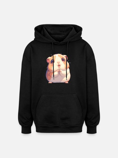 Cobaye - Sweat à capuche oversize unisexe - noir