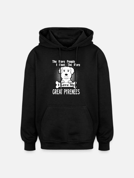 Love Great Pyrenees - Oversized Unisex Hoodie - black