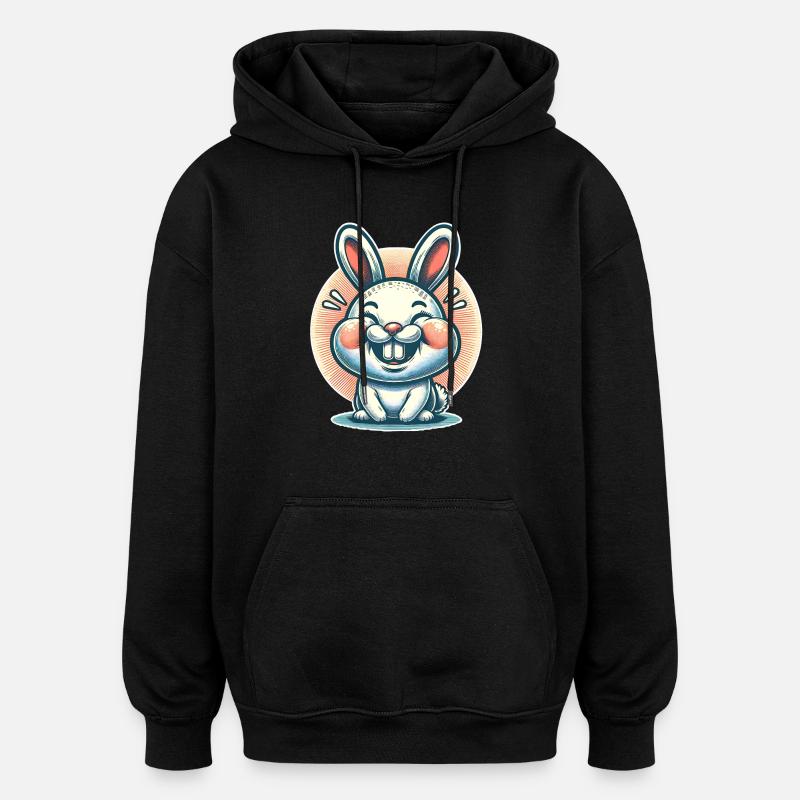 Rabbit Rabbit - Oversized Unisex Hoodie - black
