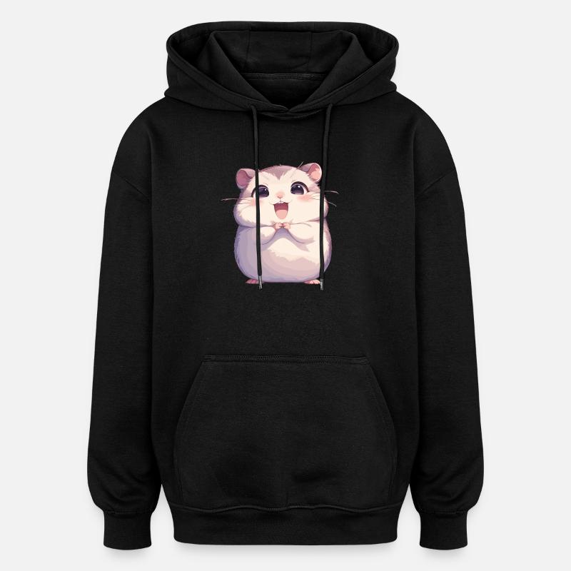 Hamster - Sweat à capuche oversize unisexe - noir