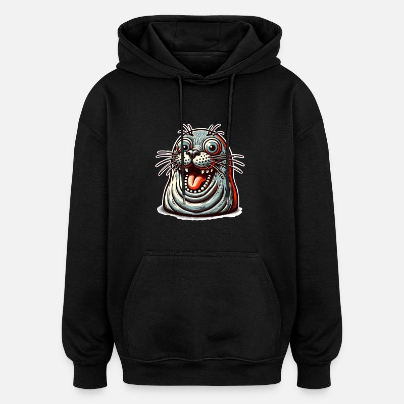Seal seal - Oversized Unisex Hoodie - black