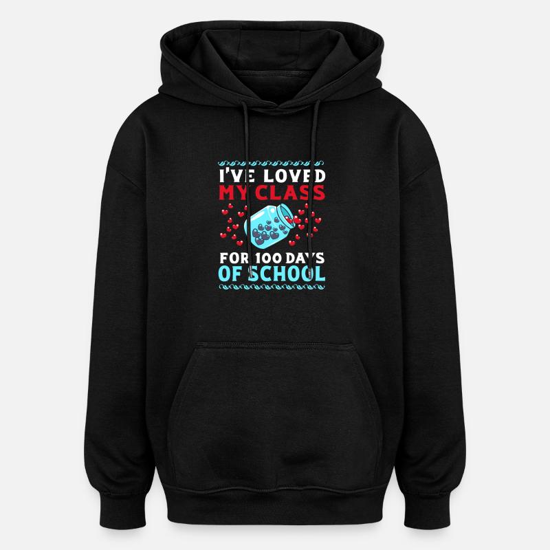 Enseignants de collège - Sweat à capuche oversize unisexe - noir