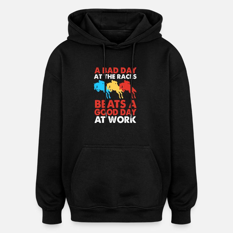 Springreiten Springpferd - Oversized Unisex Hoodie - Schwarz