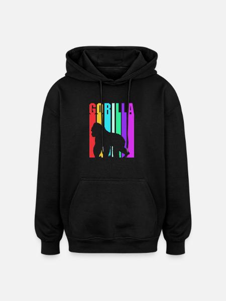Gorilla - Oversized Unisex Hoodie - black
