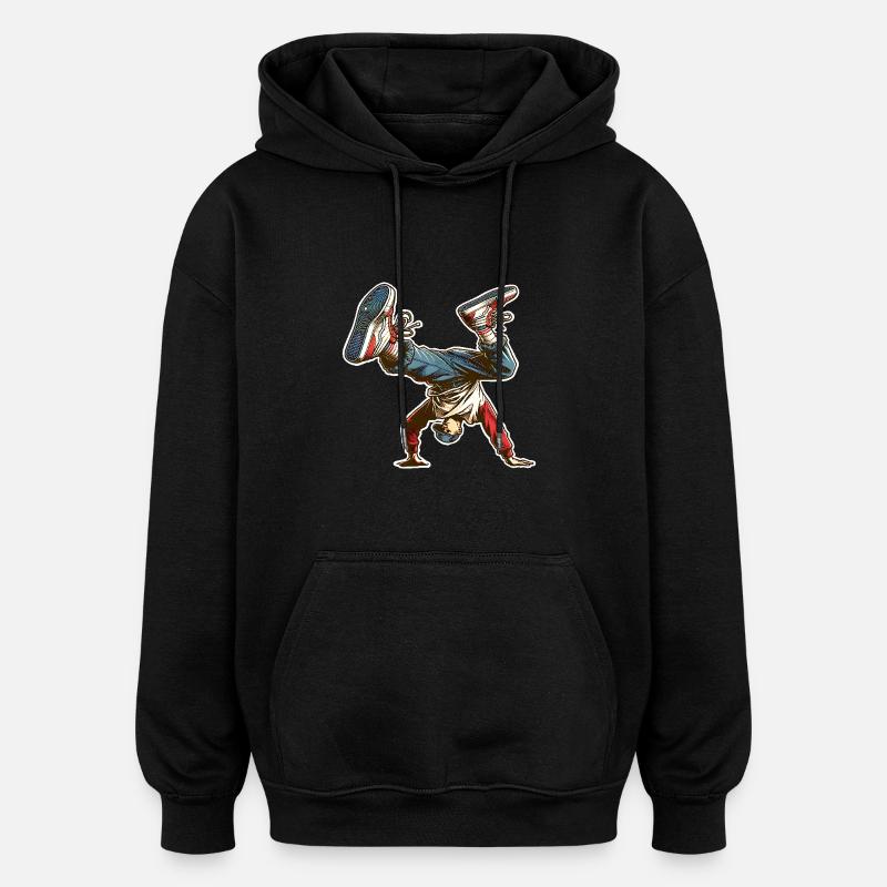 Breakdance - Oversized Unisex Hoodie - Schwarz