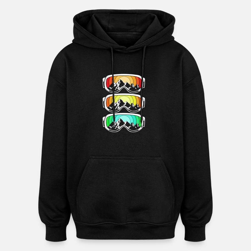 Ski Skiurlaub - Oversized Unisex Hoodie - Schwarz