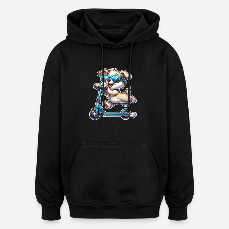 Kick Scooters E-Scooters E-Scooters - Oversized Unisex Hoodie - black