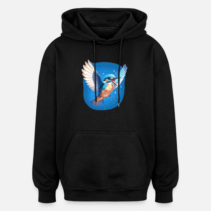 Eisvögel Eisvogel - Oversized Unisex Hoodie - Schwarz