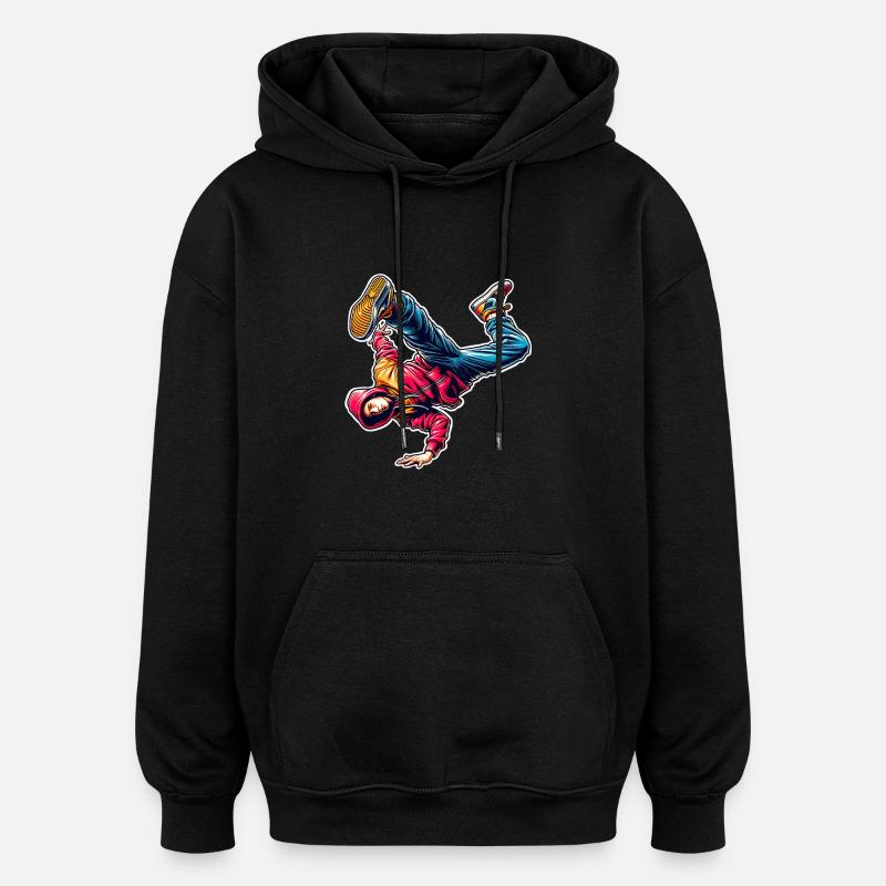 Breakdancing - Oversized Unisex Hoodie - black