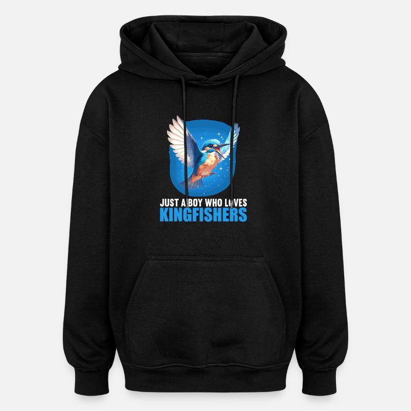 Eisvögel Eisvogel - Oversized Unisex Hoodie - Schwarz